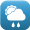 Cielos nubosos con lluvia débil